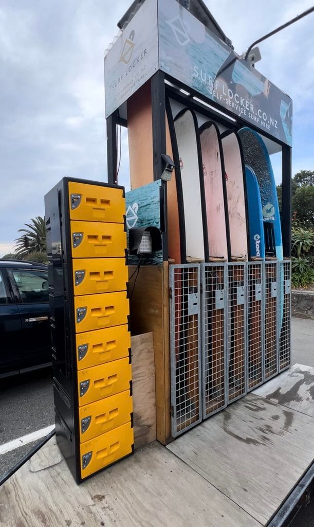 Surf Locker surfboard and wetsuit hire at Sumner Beach